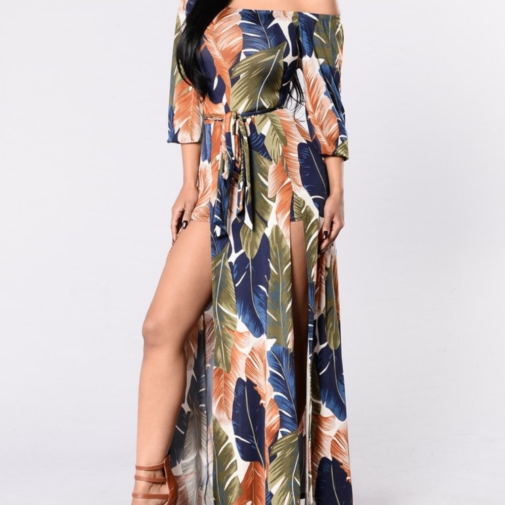Fashion Nova off the shoulder floral dress
